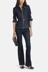 VIGANA ZIPPED DENIM JACKET