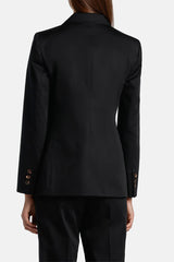 VIGO BLACK DOUBLE-BREASTED BLAZER