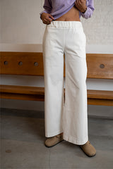 VOLTA WHITE STRAIGHT TROUSERS