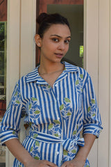 BLUE AMBER BEAULIEU DRESS