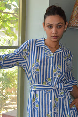 BLUE AMBER BEAULIEU DRESS