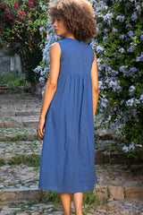 BLUE AMY PLAIN DRESS