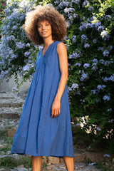 BLUE AMY PLAIN DRESS