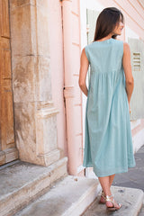 GREEN AMY PLAIN DRESS