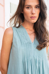 GREEN AMY PLAIN DRESS