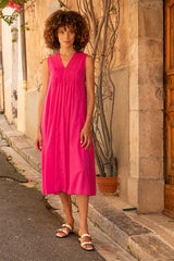 PINK AMY PLAIN DRESS