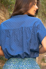 BLUE AZALE PLAIN SHIRT