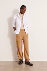 YVES1927-12-B JERSEY MERINO WOOL KNIT CARGO TROUSERS