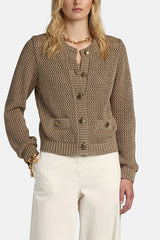 ZAIA GOLD LUREX CARDIGAN