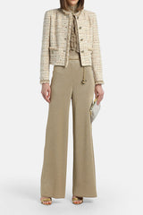ZAVORRA A GOLD LUREX RELAXED-FIT TROUSERS
