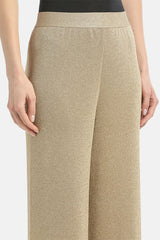 ZAVORRA A GOLD LUREX RELAXED-FIT TROUSERS