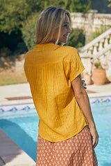 AZALE YELLOW AJOURE SHIRT