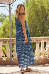 VANESSA BLUE CIGALES COTTON DRESS