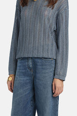 ZEBRINO CELESTE OPENWORK SWEATER