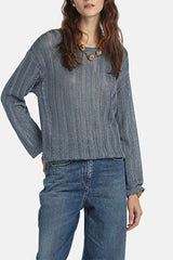 ZEBRINO CELESTE OPENWORK SWEATER