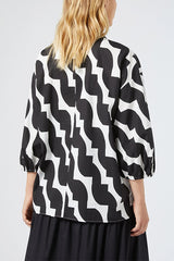 ZIGRINO PRINTED COTTON BLOUSE