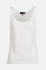 CUNICOLO C WHITE LINEN-BLEND TOP
