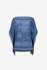 REVERIE NAVY SCARF TOP