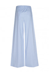 BLUE COTTON PALAZZO TROUSERS