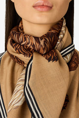OURS WOOL SQUARE SCARF