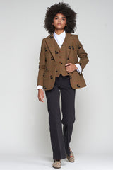 HELEN FLOCADO CUADRO VERDE PERFILES JACKET