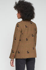 HELEN FLOCADO CUADRO VERDE PERFILES JACKET