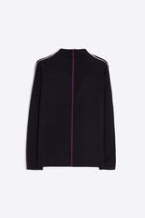 CUELLO ALTO VIVOS ECRU BLACK KNITWEAR