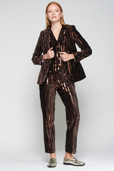 MARRON LENTEJUELAS TIFFANY TROUSERS