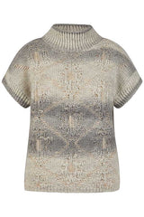 GREY GRADIENT SHORT SLEEVE PULLOVER