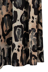 GREY LEOPARD PRINT SKIRT