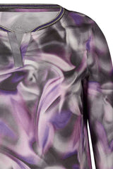 GREY WAVY PRINT BLOUSE