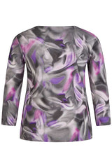 GREY WAVY PRINT T-SHIRT