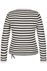 PURPLE PRINT STRIPED T-SHIRT