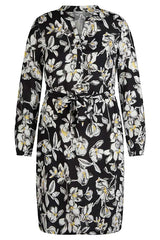 BLACK FLORAL PRINT DRESS