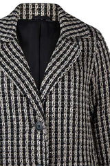 BLACK TWEED-LIKE COAT