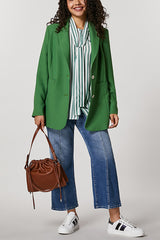 CANOA CREPE ENVERS SATIN BLAZER