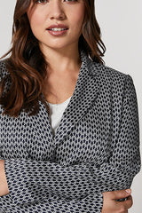 CLELIA GRAPHIC PRINT TWILL BLAZER