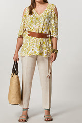 BARRE CUPRO AND VISCOSE TOP