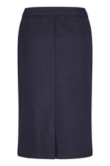 NAVY ZIPPED POCKET BASIC SKIRT