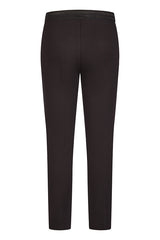 BLACK CONTRASTING ELASTIC WAISTBAND BASIC TROUSER