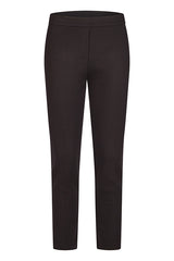 BLACK CONTRASTING ELASTIC WAISTBAND BASIC TROUSER