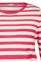 MAGENTA STRIPED SWEATER