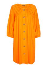 ORANGE LOOSE STRETCH DRESS