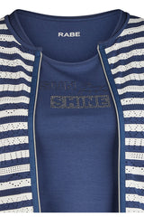 NAVY STRIPED TWIN-SET