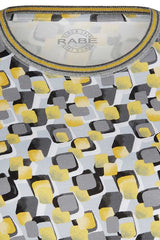 YELLOW ABSTRACT PRINT T-SHIRT