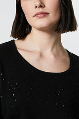 AZALEA RHINESTONE CASHMERE BLEND SWEATER