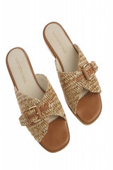 Â RAFFIA SLIP ON SHOES