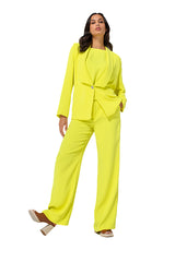 YELLOW STRAIGHT CITY TROUSERS