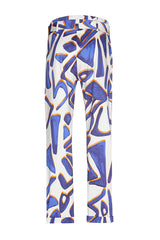 GRAPHIC PRINT BAGGY STRETCH TROUSERS