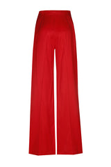 RED SHINY COCKTAIL TROUSERS